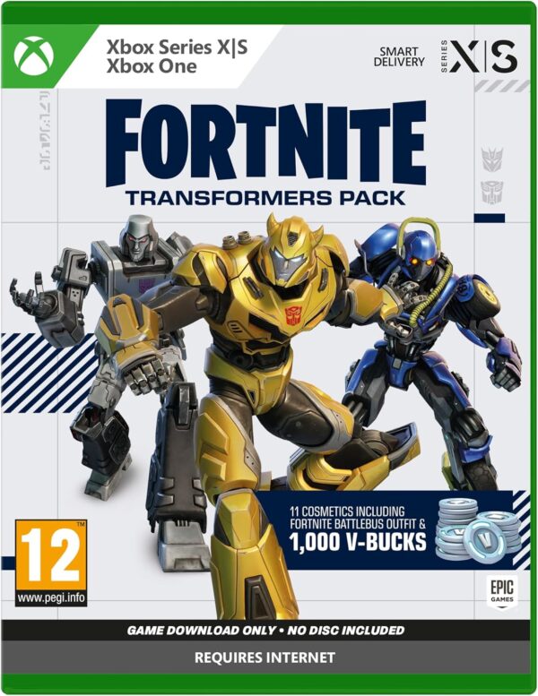 fortnite transformers pack (code de téléchargement du jeu dans la boîte) xbox series