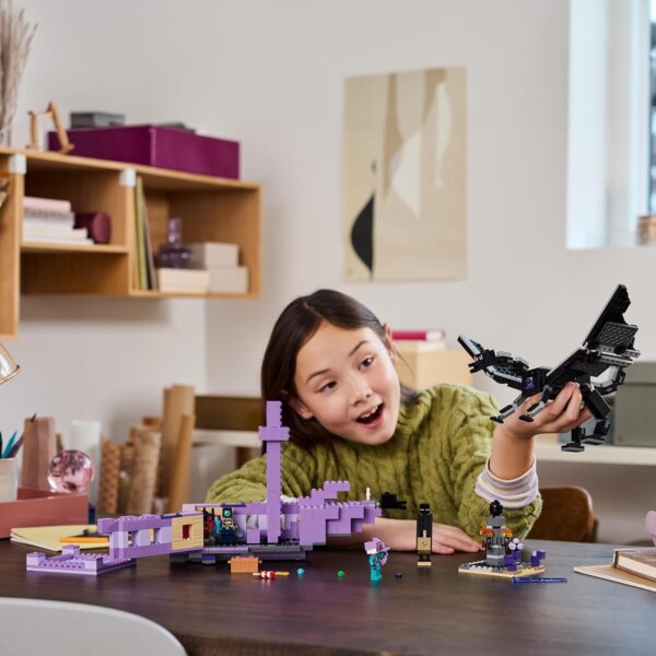 lego minecraft le dragon et le vaisseau ender jeu d'aventure et d'exploration ensemble inspiré des jeux vidéo jouet d'exploration pour enfants garçons et filles de 8 ans et plus 21264