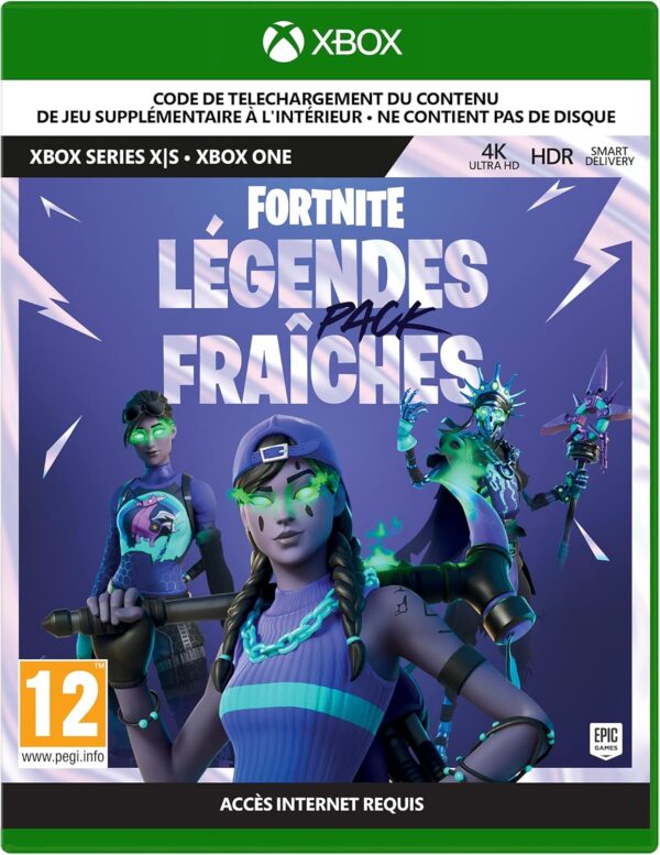 fortnite : fresh legends pack (code de téléchargement du jeu dans la boîte) xbox