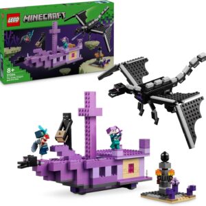 lego minecraft le dragon et le vaisseau ender jeu d'aventure et d'exploration ensemble inspiré des jeux vidéo jouet d'exploration pour enfants garçons et filles de 8 ans et plus 21264