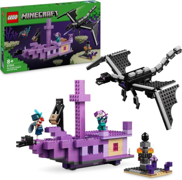 lego minecraft le dragon et le vaisseau ender jeu d'aventure et d'exploration ensemble inspiré des jeux vidéo jouet d'exploration pour enfants garçons et filles de 8 ans et plus 21264