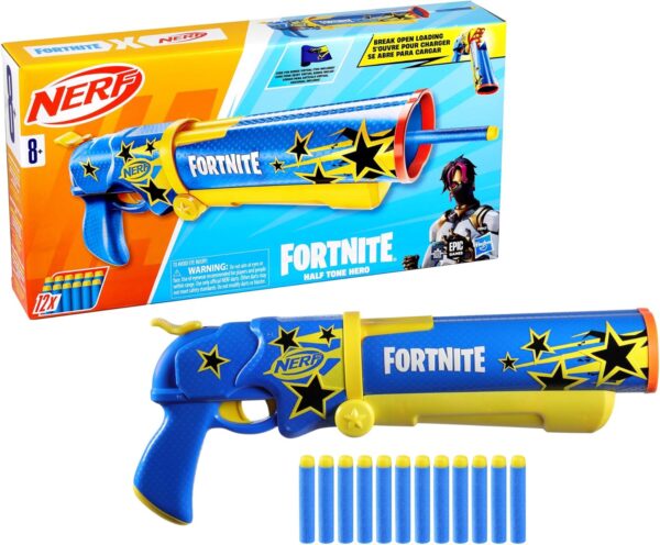 nerf fortnite, blaster de fléchettes demi ton hero