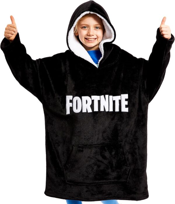 fortnite extra large sweat à capuche, pull surdimensionné pour enfants en fourrure ultra douce taille unique 7 14 ans, cadeau pour garçon fille adolescent joueur