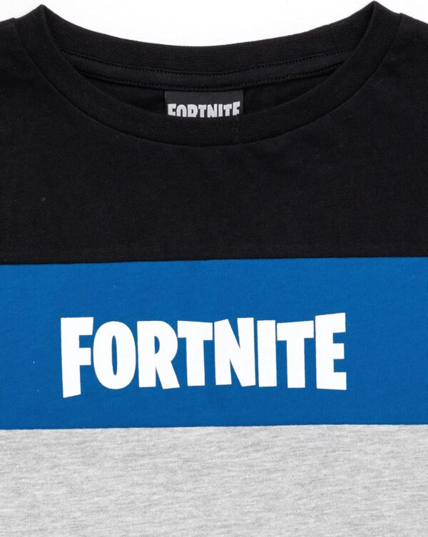 fortnite logo t shirt garçon corker t shirt à manches courtes noir