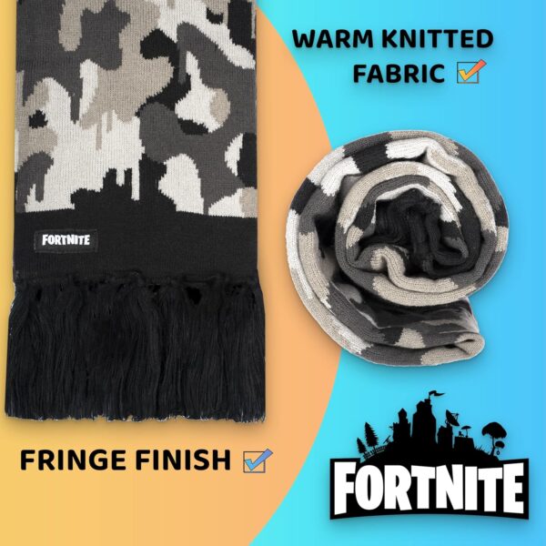 fortnite ensemble bonnet et Écharpe enfant bonnet et gants en laine grise à motif camouflage taille unique pour 12 16 ans produit officiel