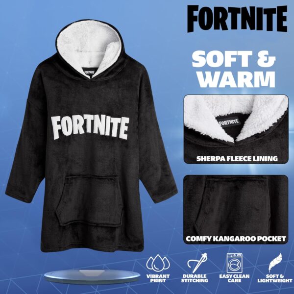 fortnite extra large sweat à capuche, pull surdimensionné pour enfants en fourrure ultra douce taille unique 7 14 ans, cadeau pour garçon fille adolescent joueur