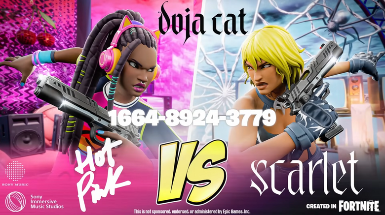 L’expérience Fortnite « Doja Cat Hot Pink VS Scarlet » est désormais disponible