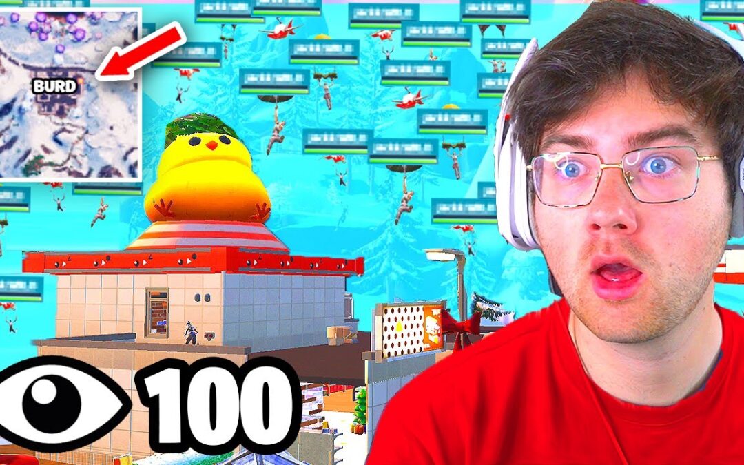 J’ai fait atterrir 100 joueurs au BURD à Fortnite (le plus petit emplacement)