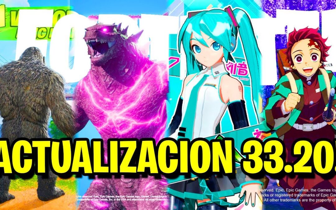 MISE À JOUR 33.20 FORTNITE !! (Hatsune Miku, Godzilla, Kong, Mini Pass, récompenses, skins et plus !)