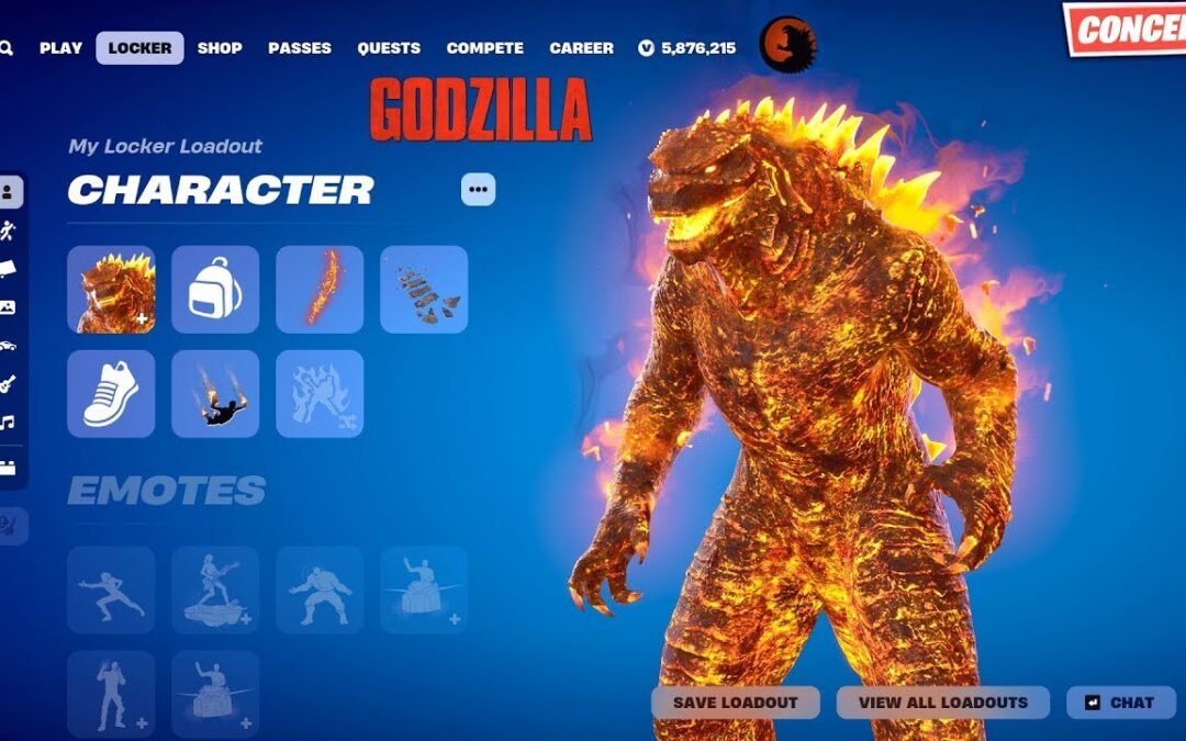 MAINTENANT SKIN Godzilla DANS FORTNITE CHAPITRE 6 dans la MISE À JOUR 33.10 ET SKIN GELATONOUS GRATUIT #fortnite